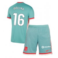 Camisa de Futebol Atletico Madrid Nahuel Molina #16 Equipamento Secundário Infantil 2024-25 Manga Curta (+ Calças curtas)